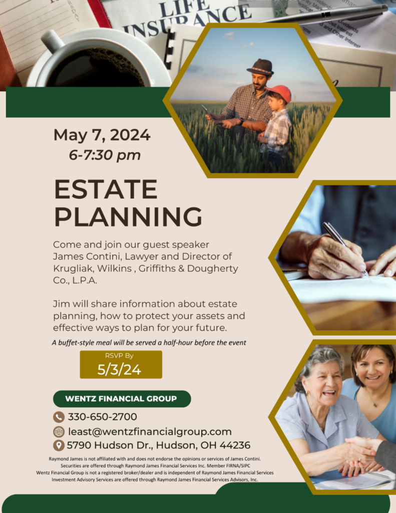 Estate Planning starts on May 7, 2024 from 6 to 7:30 pm